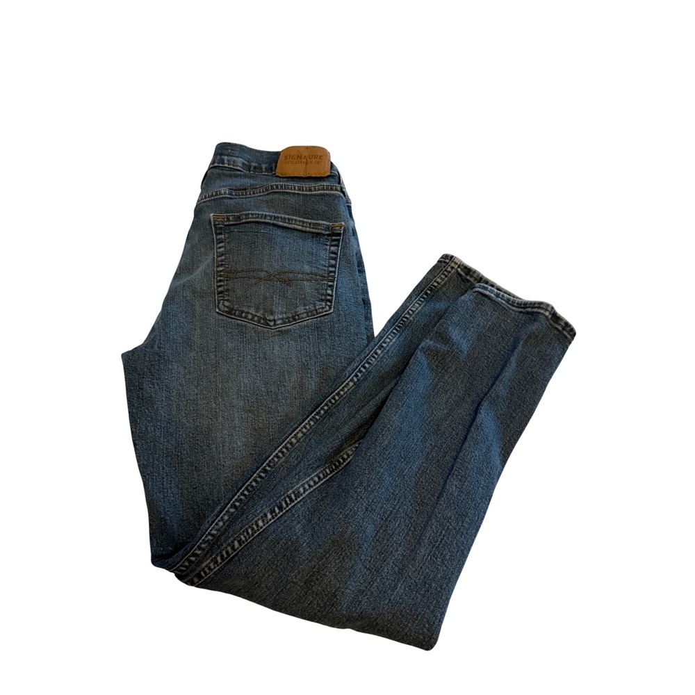 Signature by Levi Strauss & Co Mens S51 Straight Leg Jeans Medium Wash 30x30